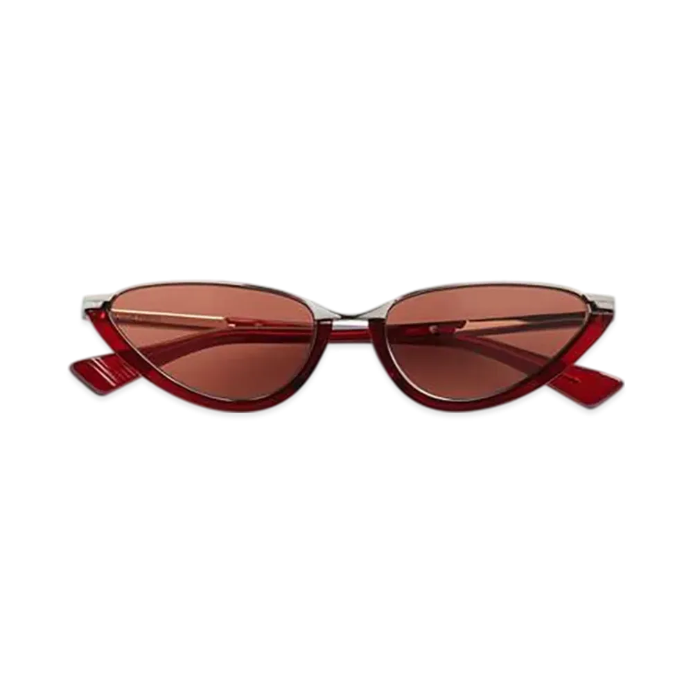 Bottega Veneta Classic Cat Eye Sunglasses "Red/Brown"