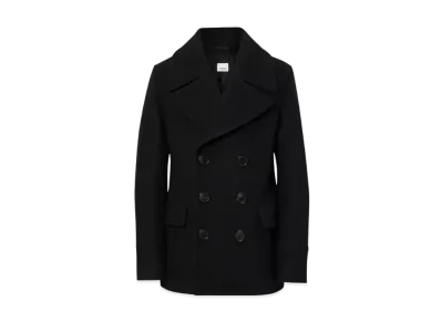 Burberry Men's Wool Blend Pea Coat "Black"