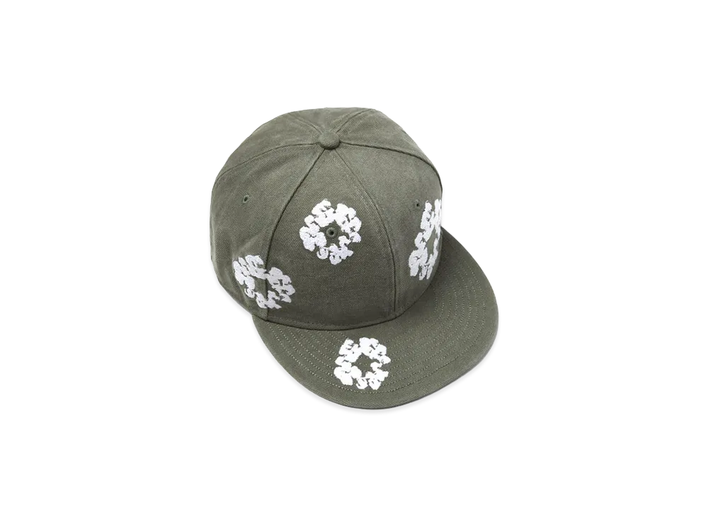 DENIM TEARS Cotton Wreath New Era 59Fifty Canvas Fitted Cap "Green"