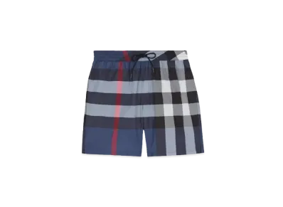 Burberry Men's Check Swim Shorts "Carbon Blue"