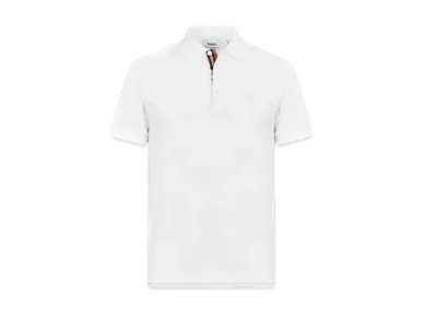 Burberry Men's Monogram Motif Cotton Pique Polo Shirt "White"