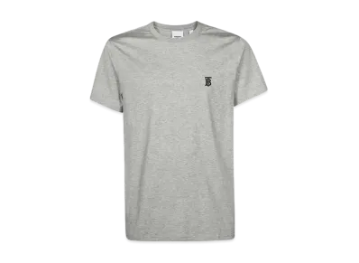 Burberry Men's Monogram Motif Cotton T-shirt "Pale Grey Melange"