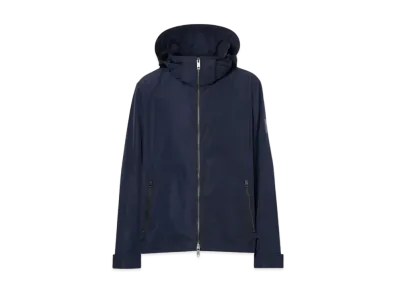 Burberry Men's Packaway Hood Shape-memory Taffeta Jacket "Ink"