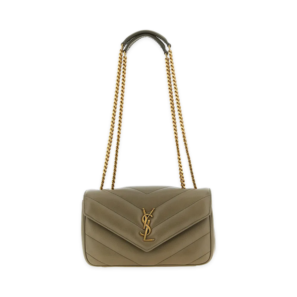 Saint Laurent Women's Loulou Small Shoulder Bag "Strongmoss"