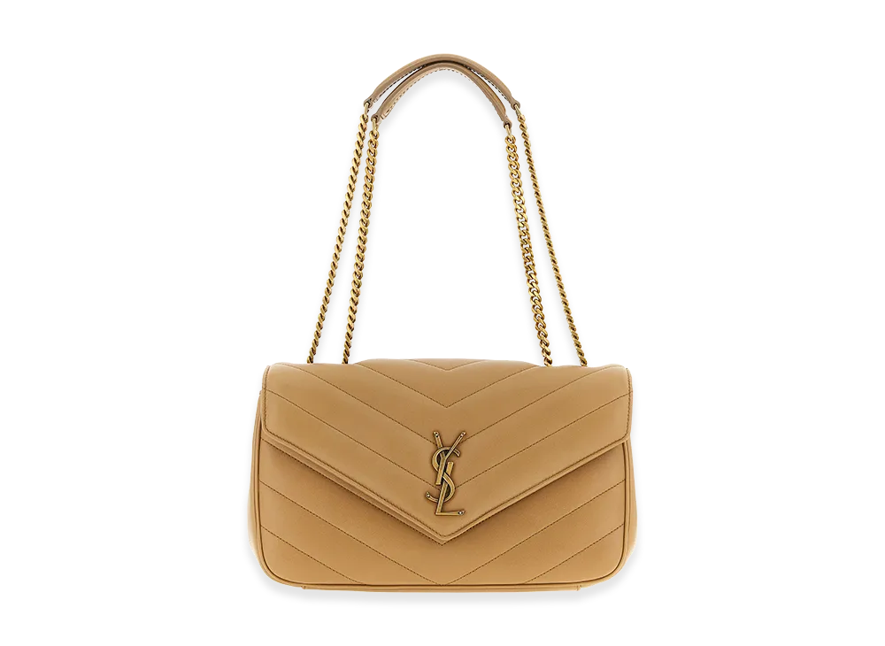Saint Laurent Women's Loulou Medium Shoulder Bag "Beige"