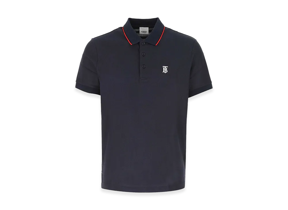 Burberry Polo In Piquet Blu Navy "Blue"