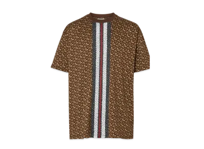 Burberry Men's Munley Monogram Motif T-Shirt "Bridle Brown"