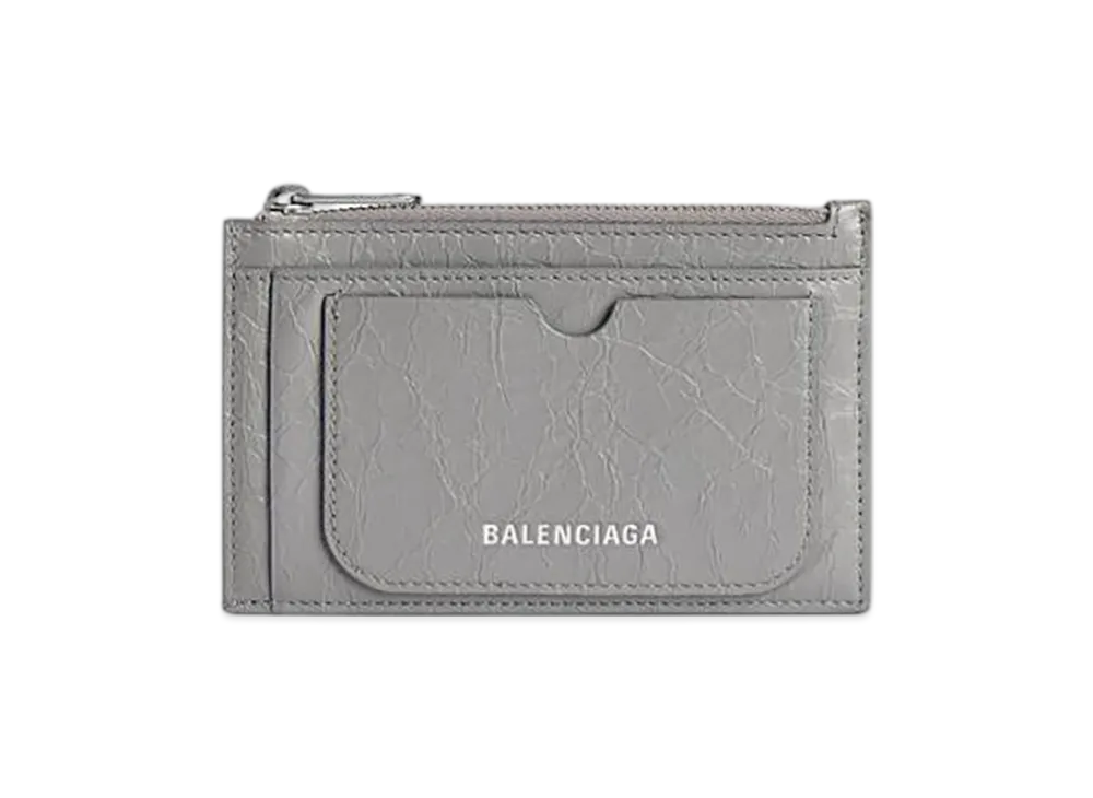 BALENCIAGA Superbusy Long Coin & Card Holder "Grey"