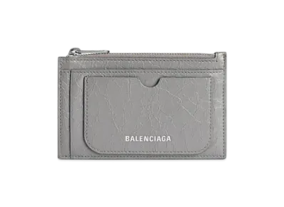 BALENCIAGA Superbusy Long Coin & Card Holder "Grey"