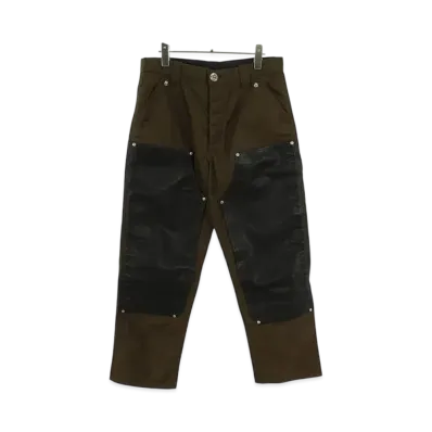 Chrome Hearts Cemetery Cross Patch Double-Knee Carpenter Pants "Brown"
