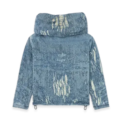 Diesel D-Umbrix-Fsg Sweater In Ultra-Destroyed Jacquard Denim "Medium Blue"