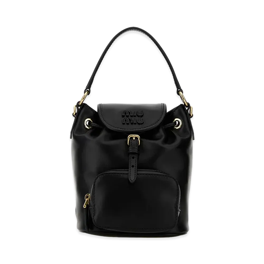 MIU MIU Women's Leather Backpack "Black"