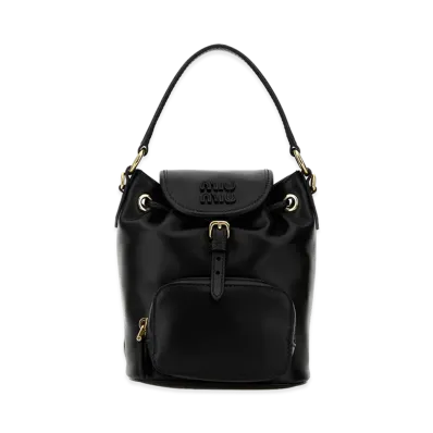 MIU MIU Women's Leather Backpack "Black"
