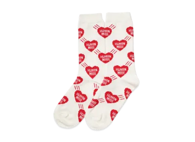 HUMAN MADE Heart Socks "White"
