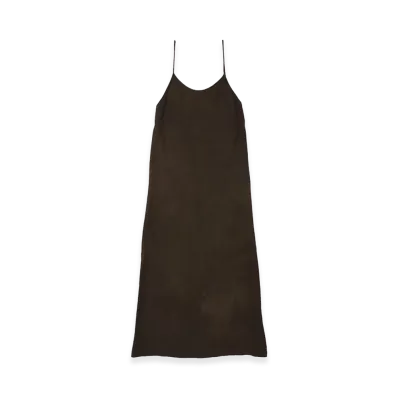 T.T Taiga Takahashi Women's Camisole Dress "Mud Dyed Brown"