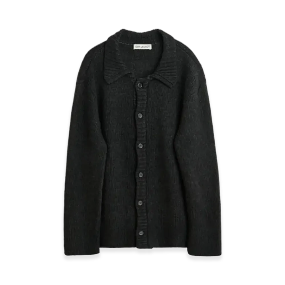 OUR LEGACY Big Cardigan Acrylic "Shadow Black Funky"