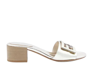 FENDI Women's Baguette Slides "Gold"