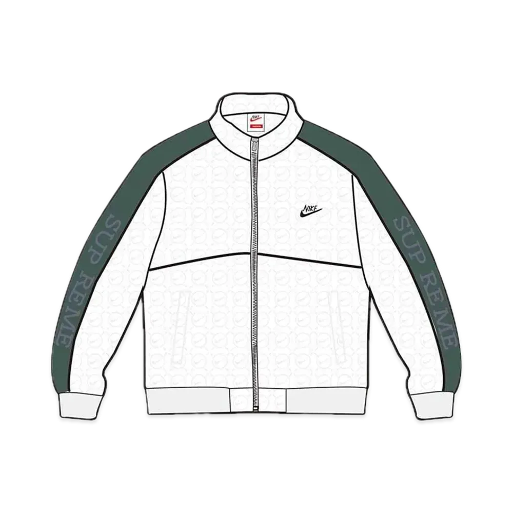 Supreme x Nike Velour Track Jacket "White"