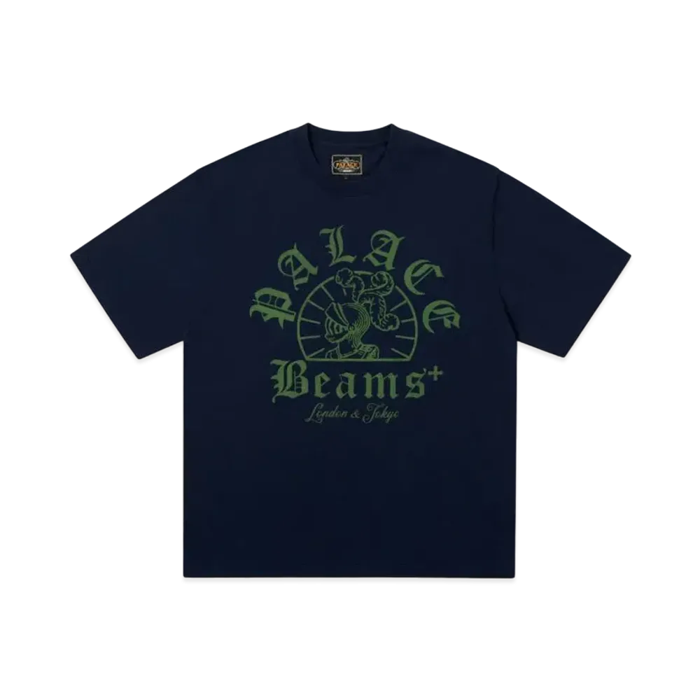 パレス x ビームス プラス グラフィック Tシャツ "ネイビー"