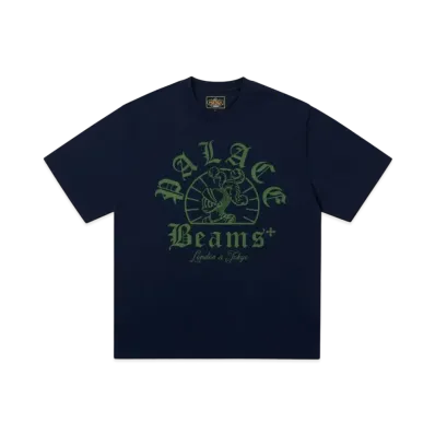 PALACE x BEAMS Plus Graphic T-Shirt "Navy"