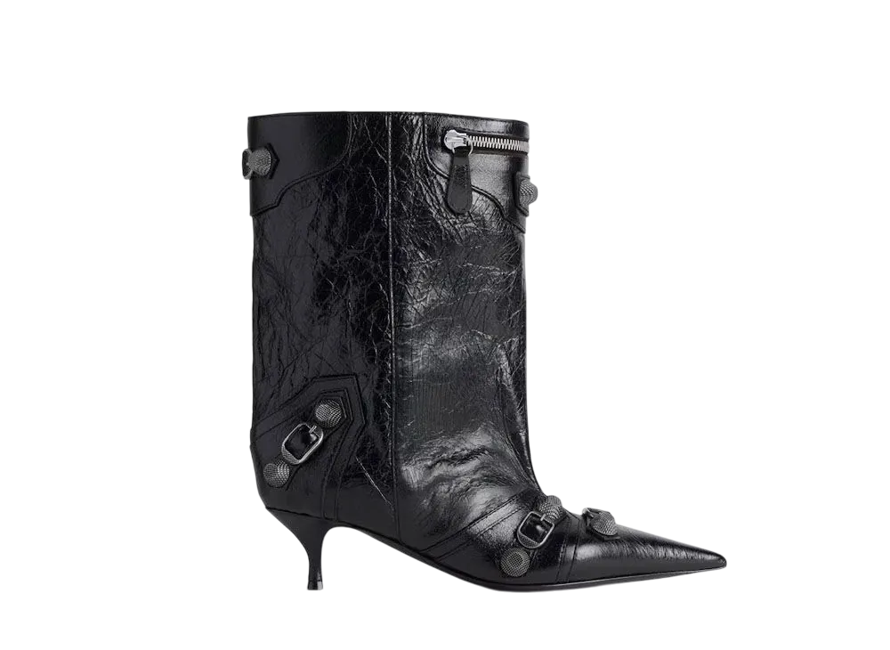 BALENCIAGA Women's Cagole Wide 50mm Bootie "Black"
