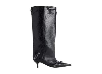 BALENCIAGA Women's Cagole Wide 50mm Boot "Black"