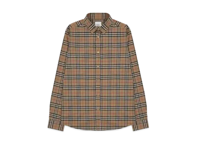 Burberry Men's Simpson Check Shirt "Archive Beige"