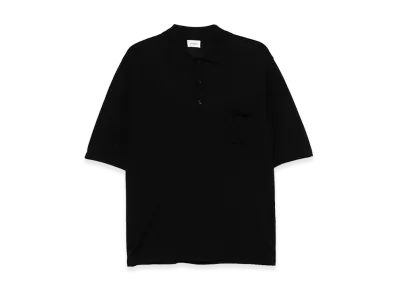 Saint Laurent Logo Embroidered Polo Shirt "Black"