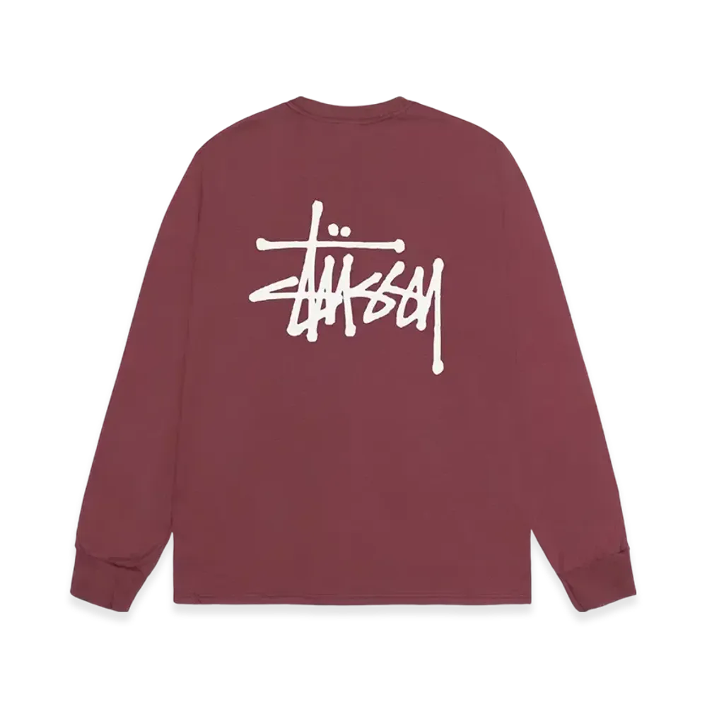 Stussy Basic Stussy LS Tee "Oxblood"