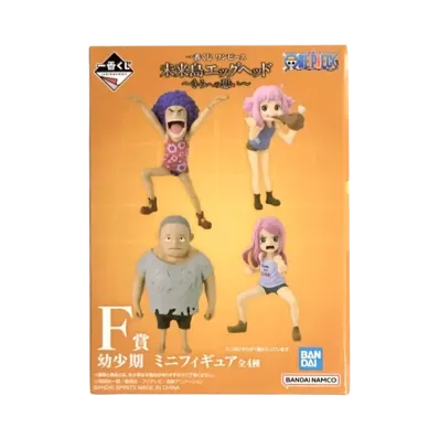 BANDAI "Ichiban Kuji" -One Piece Future Island Egghead ~My Feelings for You~- F Prize Childhood Mini Figure Box