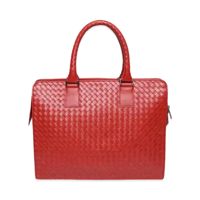 Bottega Veneta Intrecciato Briefcase "Red"