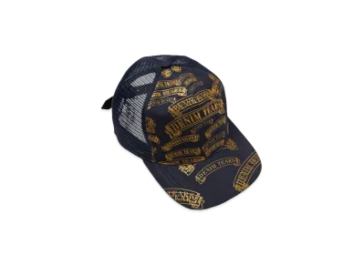 DENIM TEARS DT Stamp Pattern Trucker Hat "Navy"
