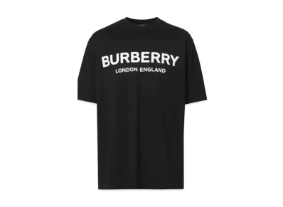 Burberry Men's Logo Print Cotton T-Shirt "Black"
