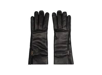 Saint Laurent Women's Leather Gloves "Black"