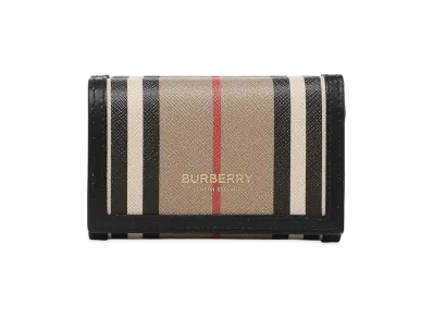Burberry Icon Stripe Mini Wallet "Beige"