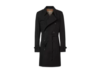 Burberry Men's Mid Length Kensington Heritage Trench Coat "Black"