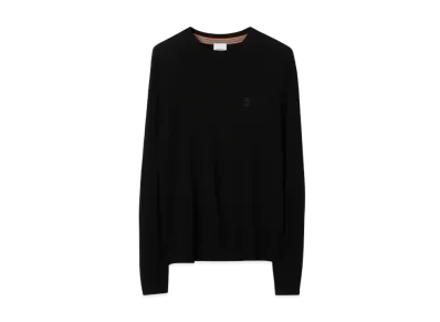 Burberry Men's Monogram Motif Cashmere Sweater "Black"