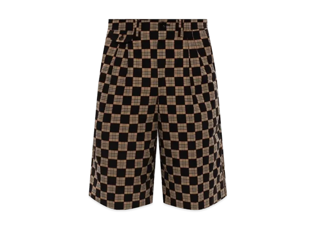 Burberry Men's Chequer Jacquard Tailored Shorts "Archive Beige"