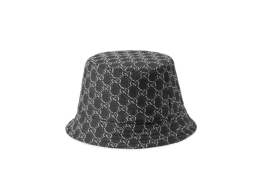 GUCCI Bucket Hat with GG Shadow "Grey/Black"