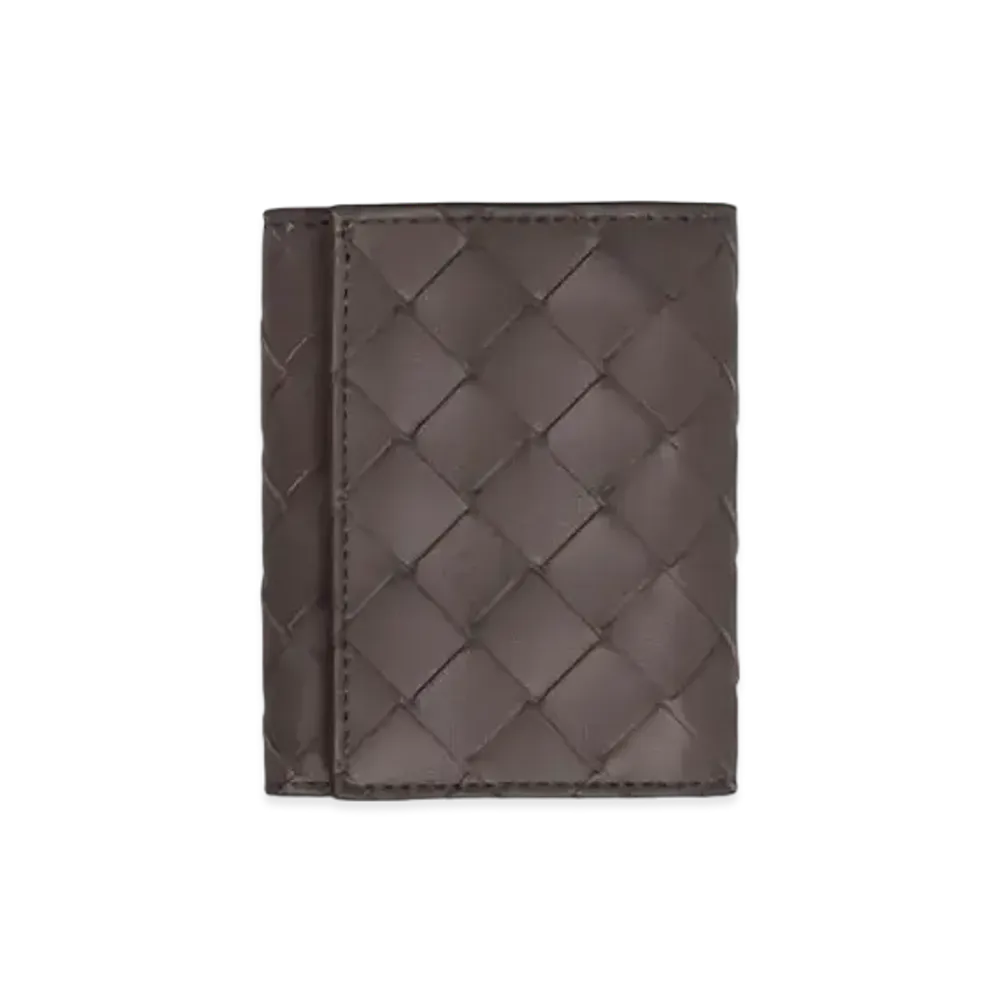 Bottega Veneta Intrecciato Lambskin Calfskin TriFold Mini Wallet "Potion"