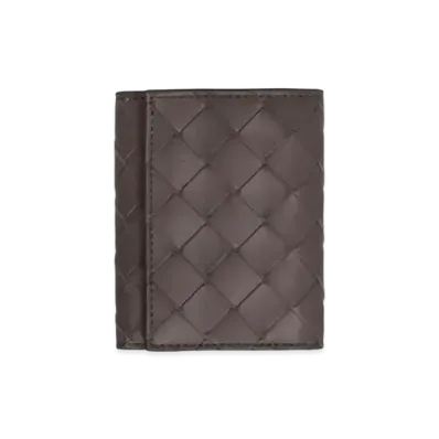 Bottega Veneta Intrecciato Lambskin Calfskin TriFold Mini Wallet "Potion"