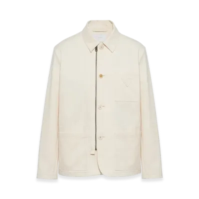 PRADA Cotton Blouson Jacket "Beige"