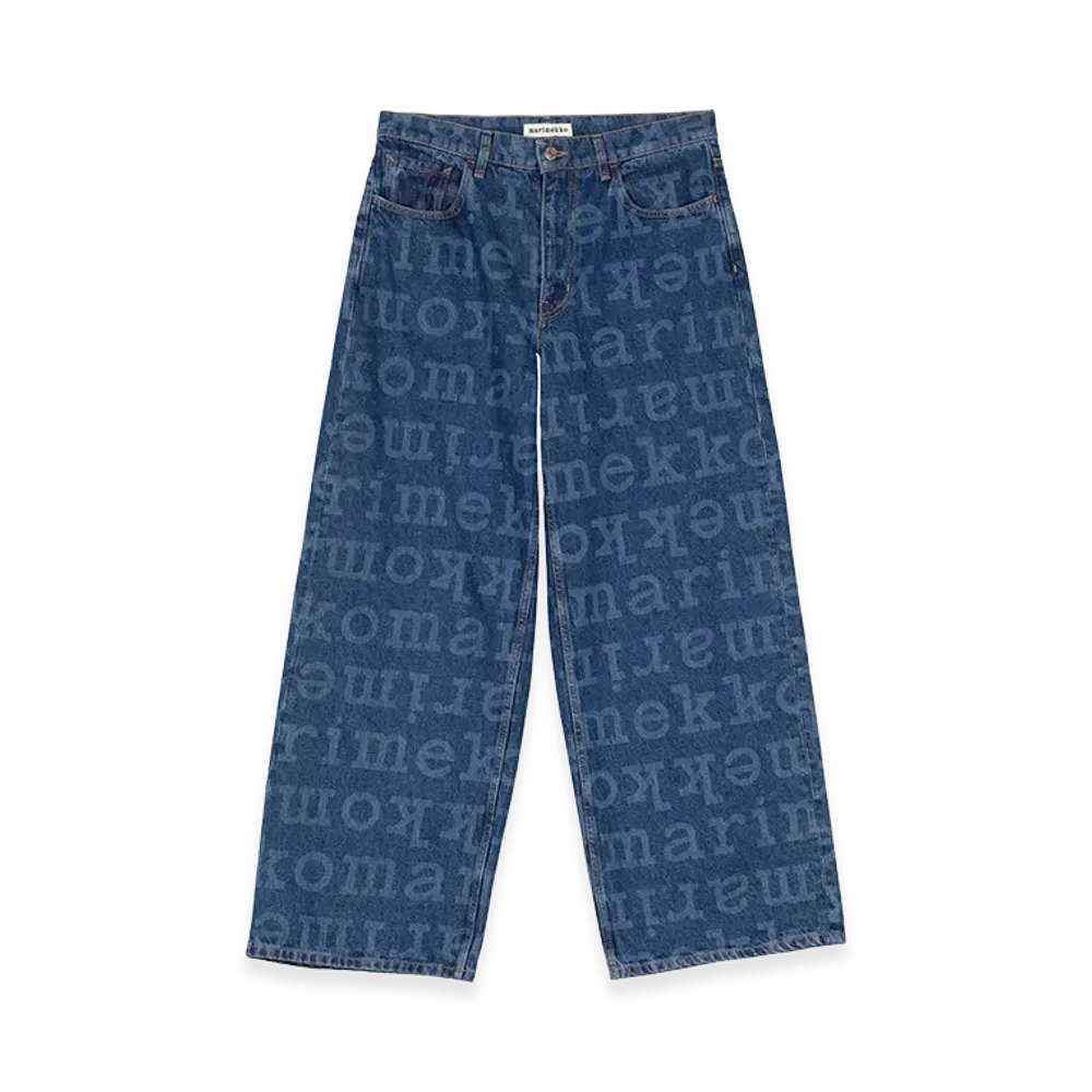 Marimekko Women's Maridenim Loose Logo Jeans "Indigo Blue"