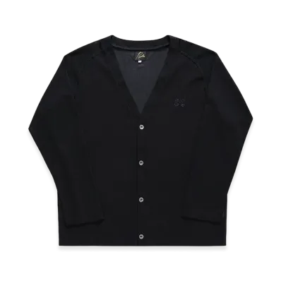 NEEDLES V-Neck Poly Mesh Cardigan "Black"