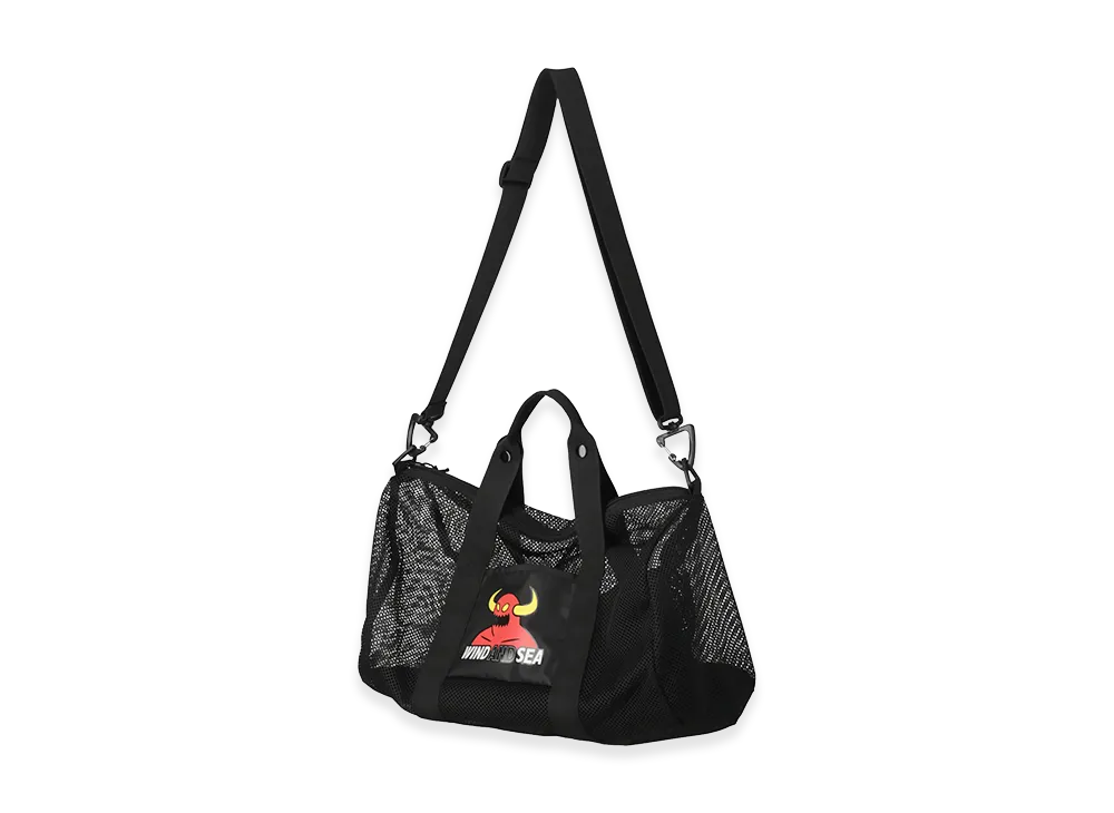 WIND AND SEA x Toy Machine Mesh Drum Bag "Black"