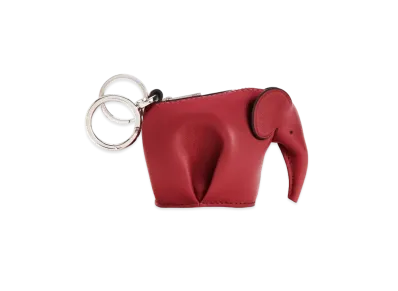 LOEWE Elephant Charm In Classic Calfskin "Rouge"
