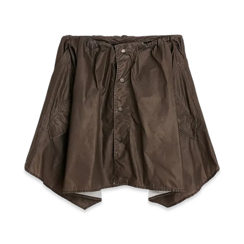 OUR LEGACY Women's Mainsail Skirt "Brown Wash Out Nylon"