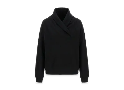 Saint Laurent Women's V-Neck Sweatshirt "Black"