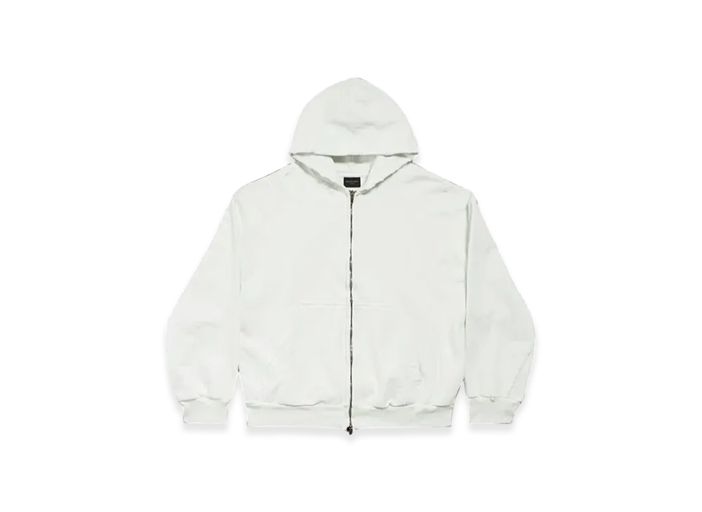 BALENCIAGA Agaicnelab Zip-Up Hoodie Regular Fit "White"