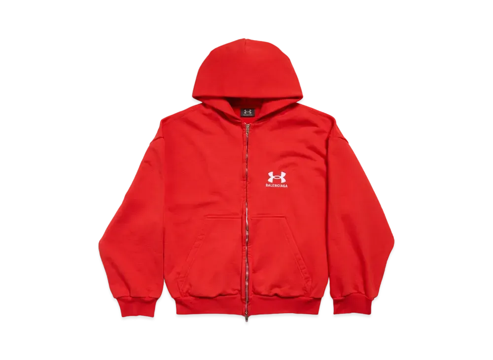 BALENCIAGA x Under Armour ® Zip-Up Hoodie Regular Fit "Red/White"